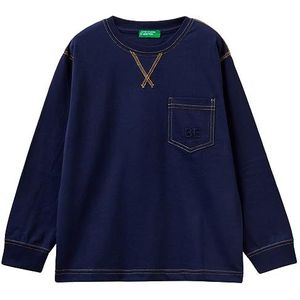 United Colors of Benetton T-shirt pour garçon, Blu Scuro 252, 150