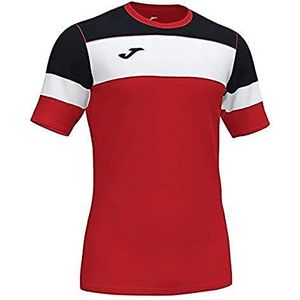 Joma Crew IV T-shirts Equip. M/C, heren, rood zwart en wit, 2XS