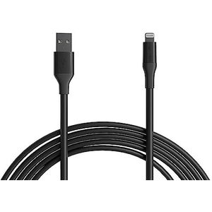 Amazon Basics Câble de charge USB A vers Lightning ABS certifié MFi pour Apple iPhone 14 13 12 11 X Xs Pro, Pro Max, Plus, iPad - 3 m - Noir