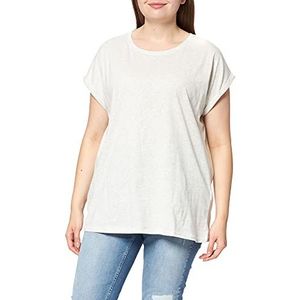 Urban Classics Ladies Extended Shoulder dames T-shirt grijs gemêleerd, Lichtgrijs