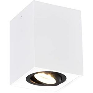 Trio Leuchten Plafondlamp Biscuit 613000134 metaal wit en zwart met 1 x GU10 lamp