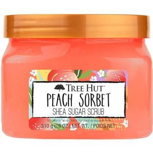 Tree Hut Peach Sorbet Shea Sugar Scrub, 18 oz, Ultra Hydrating and Exfoliating Scrub for Nourishing Essential Body Care