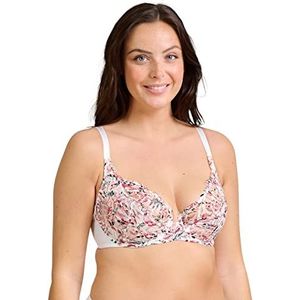 Sans Complexe Klassieke beha, beugel, dames, tropische print, wit