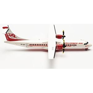 herpa 571630 Alliance Air ATR-72-600 VT-AIY schaal 1:200 modelbouw vliegtuig model vliegtuig voor verzamelaars miniatuur decoratie vlieger zonder voet metalen miniatuur model wit rood