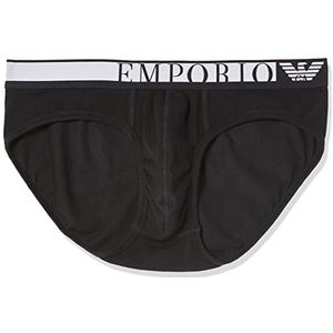 Emporio Armani Elastische band met zijlogo, herenbroek, zwart, S, zwart.