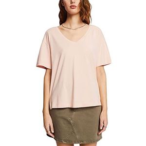 ESPRIT 043ee1k325 T-shirt voor dames, Pastel roze