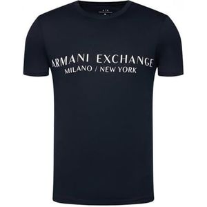 Armani Exchange 8NZT72 Z8H4Z T-shirt voor heren, wit, blauw, maat XS