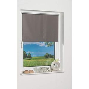 K-home Verduisterend rolgordijn, thermisch, zonder boren, grijs, 250 x 80 cm (l x b)