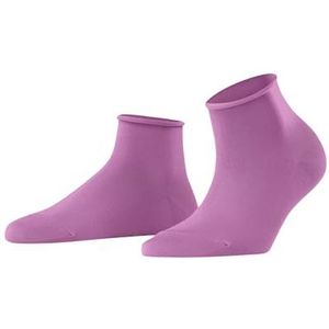 FALKE Dames Cotton Touch korte sokken, ademend, duurzaam, dun, effen, glanzend, elegant, platte teennaad, voor dagelijks gebruik, 1 paar, Rood (Lipstick 8350) - Milieuvriendelijk