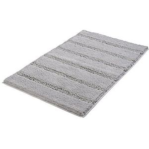 Kleine Wolke Textilgesellschaft Badmat Monrovia, polyester, grijs, 70 x 120 x 2,5 cm