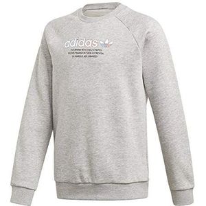 adidas Crew, sweatshirt voor meisjes, lange mouwen, grijs (medium grey heather)