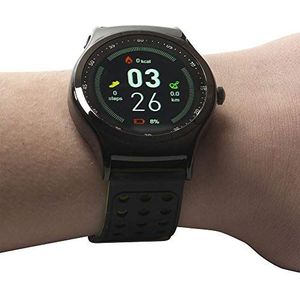 Denver Electronics SW-450 Bluetooth-smartwatch met hartslagsensor, barometer en thermometer, zwart/groen