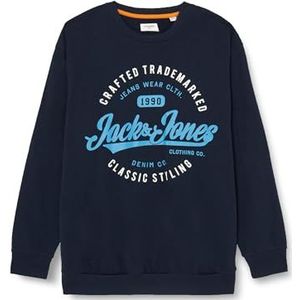 JACK & JONES Jjmikk Sweatshirt met ronde hals voor heren, marineblauw, 3XL grote maat, marineblauw blazer