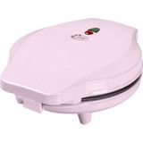 Bestron Bubble wafelijzer, wafelijzer voor wafels om te vullen met ijs, chocolade of fruit, met bakindicator en antiaanbaklaag, 700 watt, kleur: roze