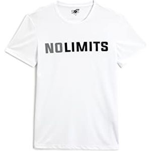 Koton T-shirt à col rond imprimé slogan pour homme, Blanc (000), S
