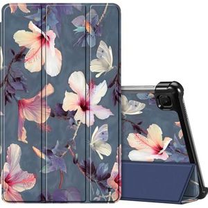 Fintie Hoes voor Samsung Galaxy Tab A7 Lite 8.7 2021 - Ultra Slim PU Lederen Beschermhoes voor Samsung Galaxy Tab A7 Lite 8,7 inch SM-T225/T220 Tablet, Hibiscus bloemen