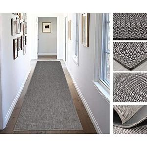 Tadi & Imperio1979 Lang tapijt van vinyl, gevlochten, voor hal, keuken, slaapkamer, op maat gemaakt, hoge weerstand, PVC-achterkant,