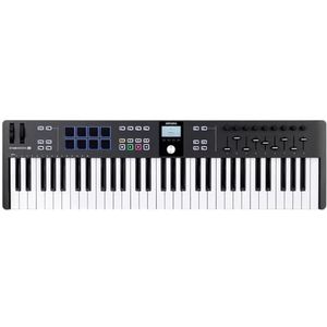Arturia - KeyLab Essential 61 mk3 - MIDI-controllertoetsenbord voor muziekproductie - 61 toetsen, 9 encoders, 9 faders, 1 modulatiewiel, 1 Pitch Bend-wiel, 8 Pads - Zwart