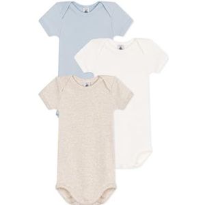 Petit Bateau Nous Body À Manches Courtes (Paquet de 3) Unisexe-Enfants, Variante 1., 3 mois