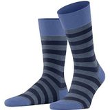 FALKE Herensokken van katoen met comfortabele tailleband voor diabetici, versterkte sokken voor mannen met ademend gestreept patroon, breed, grijs, blauw, meerdere andere kleuren, 1 paar Sensitive Mapped Line-sokken, boniere blauw (6324), 39-42 EU, Bonierblauw (6324)
