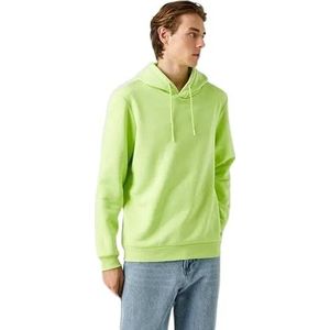 Koton Basic hoodie met lange mouwen trainingspak voor heren, Groen (786)