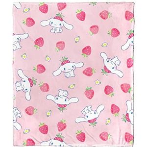 Northwest Cinnamoroll zijdeachtige deken 127 x 152,4 cm bessen patroon