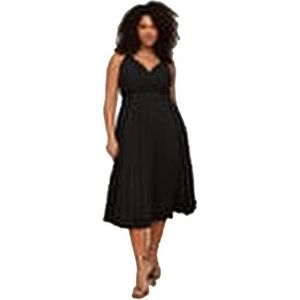 Trendyol Midi-standaard regular plus size jurk dames zwart, 3XL oversized, zwart.