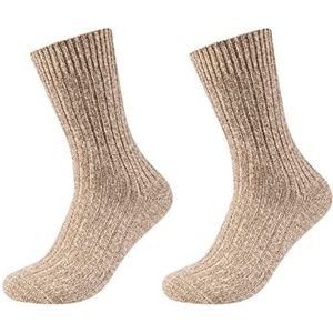 Camano Lot de 9 paires de chaussettes de travail unisexes pour homme et femme, Encre sépia, 35 EU