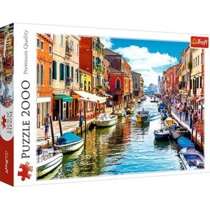 Trefl, Puzzel, Murano Island, Venetië, 2000 stukjes, hoge kwaliteit, Italië, landschap, romantisch uitzicht, vakantie, puzzel, voor volwassenen en kinderen vanaf 12 jaar