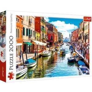 Trefl, Puzzel, Murano Island, Venetië, 2000 stukjes, hoge kwaliteit, Italië, landschap, romantisch uitzicht, vakantie, puzzel, voor volwassenen en kinderen vanaf 12 jaar