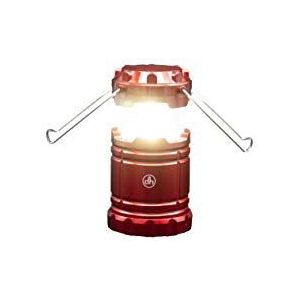 Campinglamp rood met verticale opening + AAA-batterijen