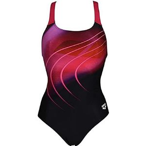 arena Swim Pro badpak voor dames, zwart/roze, maat 34, Zwart/Roze