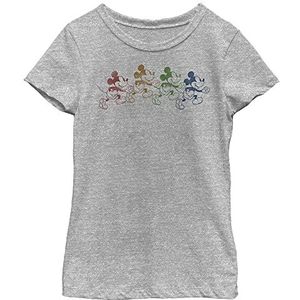 Disney T-shirt Mickey Walking Like A Mouse Girls Grey Heather Athletic XS, Athletic grijs gemêleerd