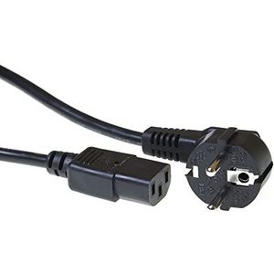 Advanced Cable Technology 230 V Connection Cable Schuko mannelijk (gehoekt) – C13 Black 2,5 m 2,5 m zwarte stroomkabel – elektrische kabel (2,5 m, stekker/vrouwelijk, zwart)