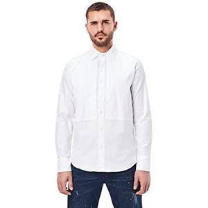 G-STAR RAW Slim Fit T-shirt voor heren met zijzakken, Oxford wit C290-b579