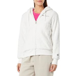 Champion Legacy American Classics W Bonded Polar Teddy Full Zip Hoodie Dames, Wit