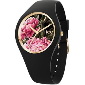 Ice-Watch - ICE Flower Black Dahlia - Zwart dameshorloge met siliconen band - 021737 (Small +)