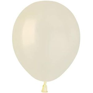 100 stuks parelmoer ballonnen van hoogwaardig natuurlijk latex, A50 (Ø 13 cm, parelmoer ivoorwit