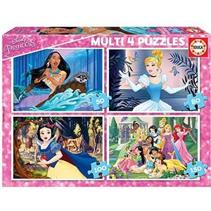 Educa Borrás - Princess Multi 4-in-1 Disney prinsessen, 17637, cranberry