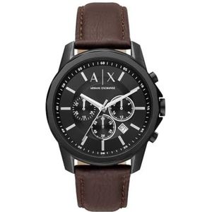 Armani Exchange - Chronograaf voor heren – horloge van gerecycled roestvrij staal tot ten minste 50% – zwarte tint, AX1732, zwart, riem, zwart., riem