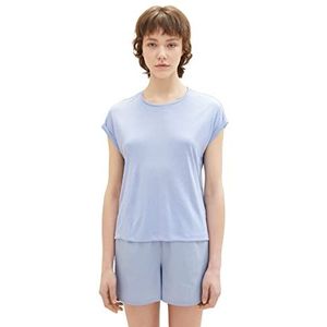 Tom Tailor Denim T-Shirt Femme, 12819 - Bleu parisienne, XL