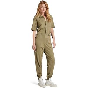 G-STAR RAW Track Jumpsuit met korte mouwen voor dames, groen (Dk Shamrock D24527-B771-7159)