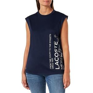 Lacoste Tf9182 T-shirt en coltrui voor dames, Navy Blauw