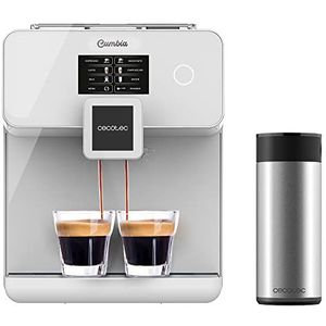 Cecotec Super automatisch koffiezetapparaat met Power Matic-ccino 8000 Touch Serie Bianca S. 1400 W, touchscreen, All Capuccino-systeem en aanpasbare koffie, 19 bar, melkreservoir