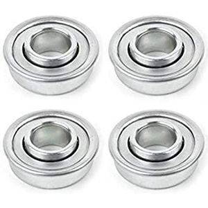 cyclingcolors Set van 4 wiellagers, universele grasmaaier, 12,7 mm x 28,6 mm, zilverkleurig