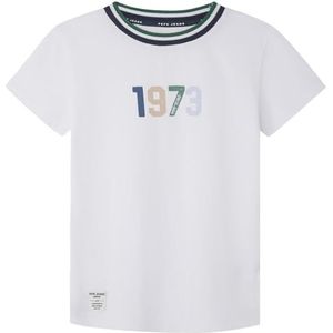 Pepe Jeans Radley T-shirt voor jongens, Wit (wit)