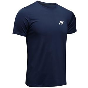 MEETWEE T-Shirt de Sport Homme, Baselayer Manches Courtes Maillot Running Tee Shirt Vetement de Fitness Gym (Bleu Marin, XXL)