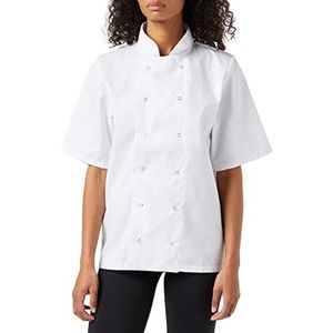 Whites Chefs Apparel B250-XS Boston jas, korte mouwen, maat XS, wit
