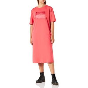 Armani Exchange Midi-jurk voor dames, korte mouwen, infrarood