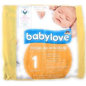 babylove Newborn luiers, extra zacht, maat 1, 2-5 kg, 28 stuks